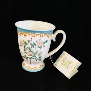 Kent Pottery England Rosa Candolleana Elegans MUG White Flowers Pedestal 8oz Cup - Picture 1 of 8