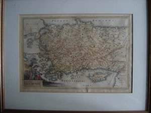 ALTKOLORIERTER KUPFERSTICH- LANDKARTE- ASIA MINOR: um 18jhd. - Bild 1 von 8