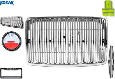 Compatible con Volvo VNL VN 1996-2003 Parrilla delantera cromada 8084221 Foto 1 de 4