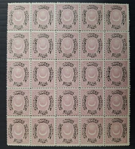 RARE 1876- Turkey 25x 10P lilac rose Crescent & Star Postage stamps MNG  Is99 - Picture 1 of 2