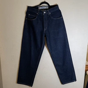 Vintage Anchor Blue Baggy Raw Denim Wide-Leg Jeans 30x31 90s Y2K 2000s Skate - Picture 1 of 14