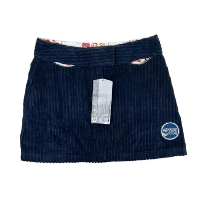 Minifalda de cordones azul marino patinadora surfista Y2K RIPCURL GIRL 38 30W de principios de los años 00 Foto 1 de 4