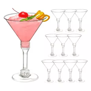 20Pcs Plastic Margarita Glasses 5 Oz Goblet Champagne Wine Cocktail Drinking Cup - Picture 1 of 9