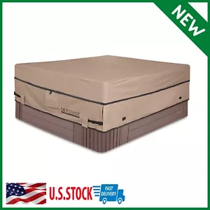 85"x85" Hot Tub Pool Spa Cover Cap Heavy Duty Sun Protector UV Water Resistant - Picture 1 of 8