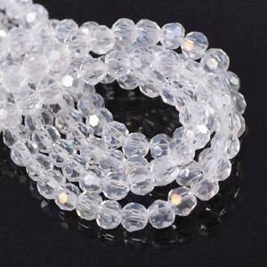 3mm 4mm 6mm 8mm Round 32 Facets Crystal Glass Loose Crafts Beads Wholesale Lot