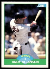 1989 Score Andy Allanson Cleveland Indians #46
