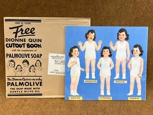 Vintage 1937 Dionne Quintuplets Ausschnitt Buch ~ Post in Palmolivenseife mit Umschlag - Bild 1 von 7