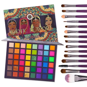 Paleta De Sombras Ojos Ucanbe Exotic Flavors + Juego De Maquillaje De 15 Brochas - Picture 1 of 12