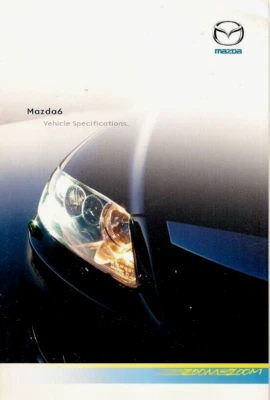 Mazda 6 Specification 2006-07 UK Market Brochure Sport TS2 TS S 4-dr 5-dr Estate - Image 1 of 2