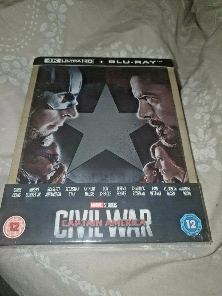 Captain America Civil War Steelbook 4k UHD Blu Ray UK Edition Marvel