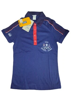  Vintage Levis 1980s OLYMPICS GAMES USA TEAM Polo Shirt w/ Tags - Image 1 of 4