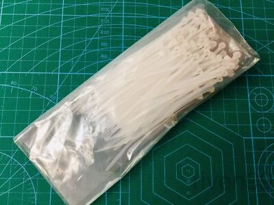 Lot of 100pcs ABB Thomas & Betts Cable Ties, Nylon 18lb, 92mm 4" long, Zip, Pack