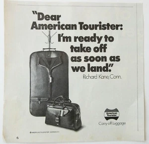 Vintage 70s American Tourister 1975 Magazine Print Ad Carry Off Luggage Travel - Bild 1 von 2
