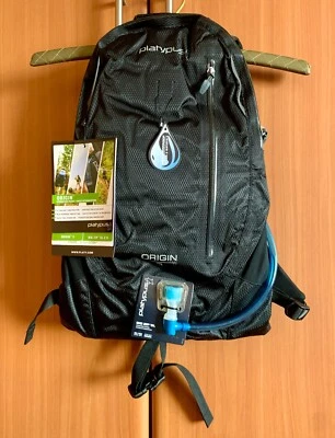 Paquete de hidratación Platypus Origin 3 negro senderismo ciclismo camping cremallera grande SL 2.0 Foto 1 de 4