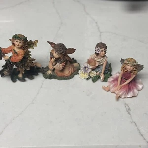 Set of 4 Vintage Boyds Faeriewood Collection Faeriessence Fairy Figurine 2002 - Picture 1 of 10