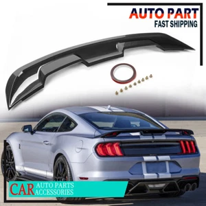 Carbon Black For 15~2022 Ford Mustang GT500 GT350 2Door Rear Trunk Spoiler Wing - Picture 1 of 12