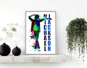 Michael Jackson ICONIC Personalised A4 FRAMED UNFRAMED ART PRINT POSTER graphics - Picture 1 of 1