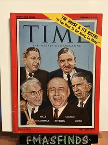 Z2 1959 MILLS CANNON RAYBURN MCCORMACK SMITH Feb 2 TIME MAGAZINE - Picture 1 of 2