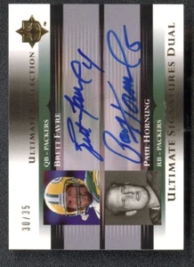 2005 Ultimate Collection Brett Favre Paul Hornung Signatures Dual Auto /35 #DSFH - Picture 1 of 2
