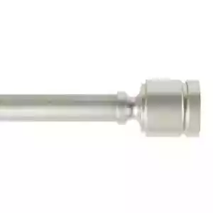 Kenney Clark 1" Diameter Adjustable 48"-86" Window Curtain Rod - Satin Nickel - Picture 1 of 10