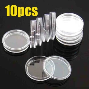 10pcs 39mm Coin Capsules Acrylic Case Holder For 1 OZ Silver or Copper Rounds #J - Picture 1 of 8