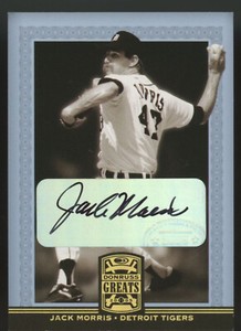 2005 Donruss Greats Jack Morris Auto #36
