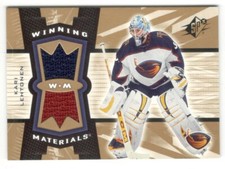 2006-07 NHL SPx Kari Lehtonen Winning Materials WM-KL Atlanta dual swatches