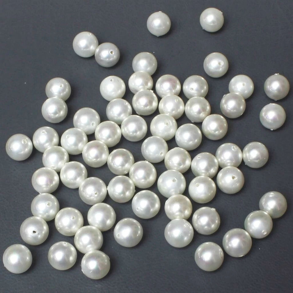 Wholesale Lot of 8.5mm Round Top Grade Loose Shell Pearl Gemstone Full Drilled - Image 1 of 4
