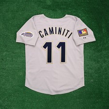 Ken Caminiti Houston Astros 1994 Grey Road Throwback MLB 125th Men's Jersey