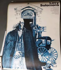 Rare 1971 American Jewish Archives Levy Solomons Poster 18x24 - Picture 1 of 6