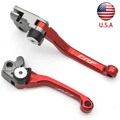 CNC Brake Clutch Levers CRF Logo For Honda CRF150F CRF230F CRF250F 2019-2023 US - Изображение 1 из 4
