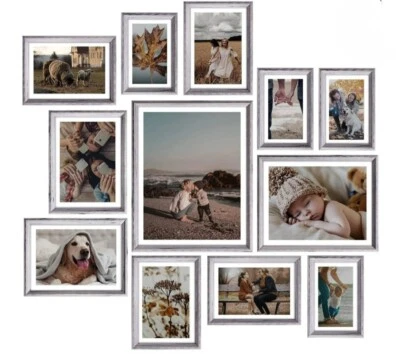 Picture Frames Set Wall Decor - 12 Pcs Photo Frames Collage for Wall or Tabletop - Image 1 of 4