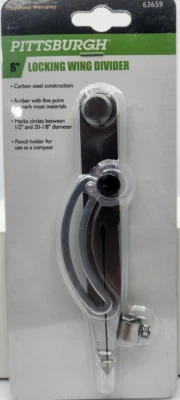 Medium  6 inch PENCIL MARKING COMPASS CIRCLE MAKER SCRIBER MARKING WING DIVIDER - Image 1 of 2