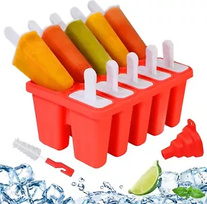 Silicone Popsicle Molds 10 & 12-cavity DIY Ice Pop Mold for Kids Adult Teens - Picture 1 of 16