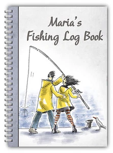 A5 FISHING LOG BOOK/ DAILY FISHING DIARY/ A5 PERSONALISED FISHERMAN'S GIFT/08 - Picture 1 of 3