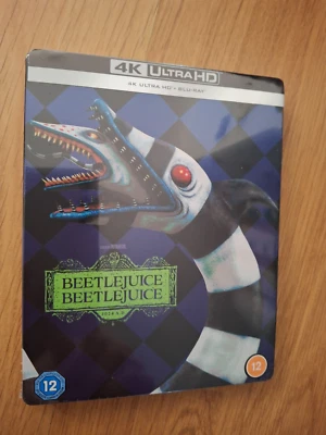 Beetlejuice Beetlejuice - 4K Ultra HD + Blu-Ray UK Steelbook NEW SEALED  - Image 1 of 2