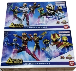 Gozyuger Action Hero SP set 01 & 02 Costco versione limitata metallizzata Bandai NUOVO - Foto 1 di 10