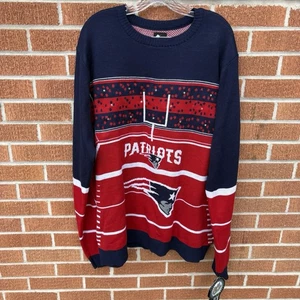 Maglione New England Patriots Light Up LED abbigliamento squadra NFL taglia 2XL nuovo con etichette - Foto 1 di 10
