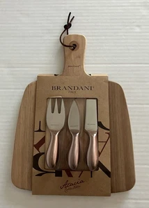 Brandani Italy Holz Käsemesser Set Akazie Schneidebrett und 3 Servierer NOB - Bild 1 von 7
