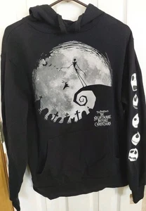 Tim Burton's Nightmare Before Christmas Hoodie Schwarz Gr. M Grafik Langarm - Bild 1 von 5