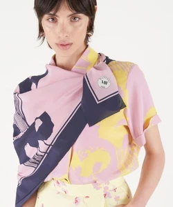 Mantero Archivio 58 Coquelicot Parfume foulard in seta, rosa 0489F.0023G.0002 - Picture 1 of 3