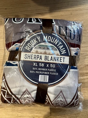 Rocky Mountain National Park Sherpa Throw Blanket 50x58 - Image 1 of 3