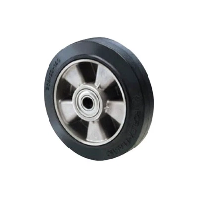 Ruota AVO 16A 200x50 Foro 25 in alluminio rivestimento in gomma per transpallet - Immagine 1 di 2