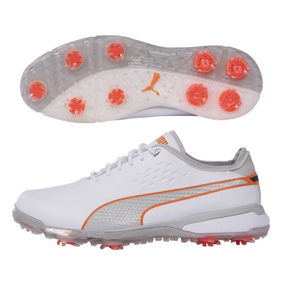 Puma Mens PROADAPT DELTA Golf Shoes 193849 - White/Grey - NEW - Image 1 of 1