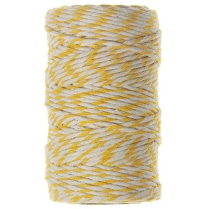 Baumwollkordel weiß und gelb 2mm Baumwollschnur 50m - Bild 1 von 3