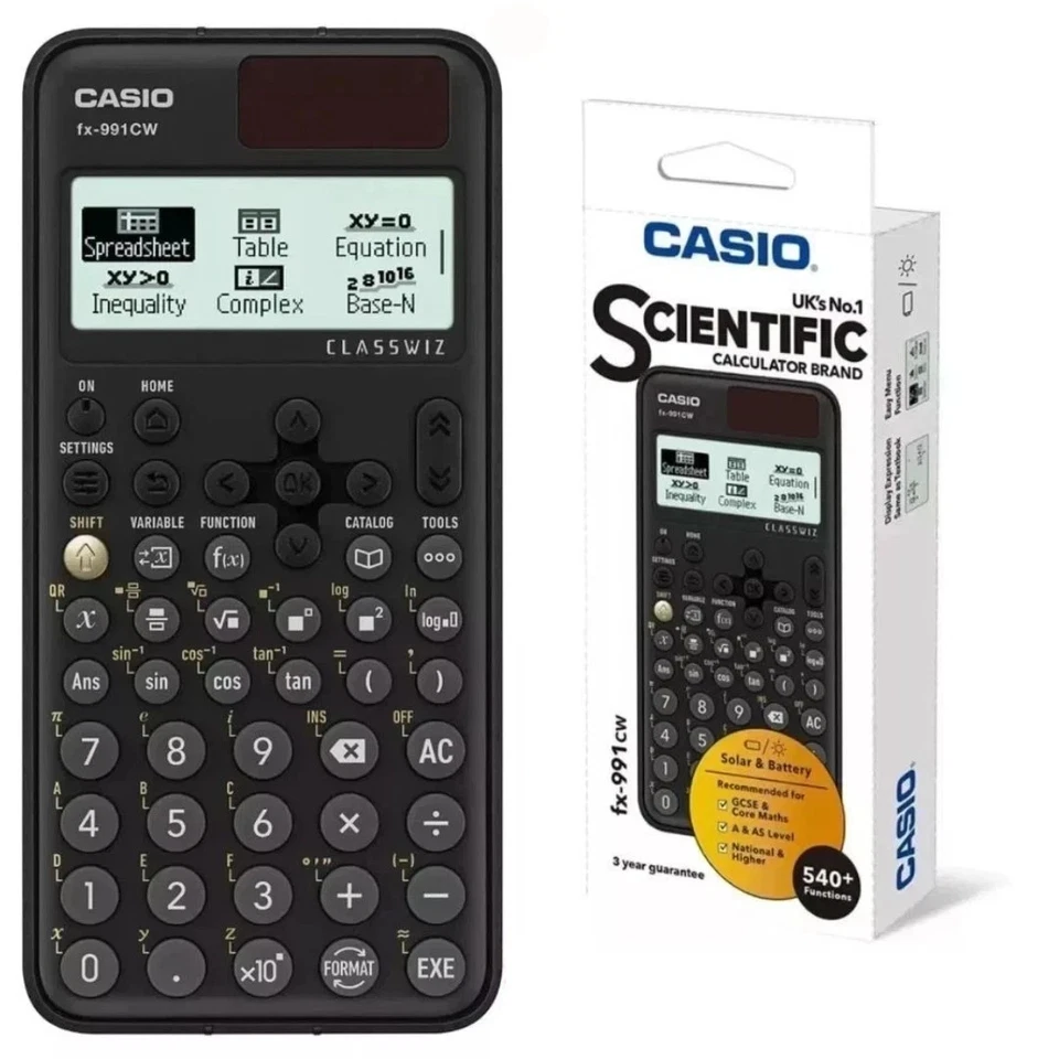 Casio ✅ FX-991CW Advanced Scientific Calculator A/AS Level Maths 540+ Functions - Image 1 of 4