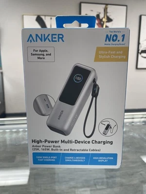Banco de alimentación para portátil Anker, cargador portátil de 25.000 mAh con puertos USB-C triples de 100 W Foto 1 de 4
