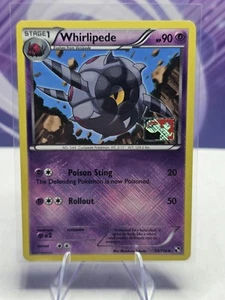 Whirlipede 53/114 League Promo Black & White Pokemon TCG Stamped Reverse Holo - Picture 1 of 2