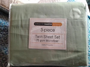 Gregory Harper Bedding 3 Piece Twin Sheet Set 2 Sheets 1 Pillowcase New - Picture 1 of 4