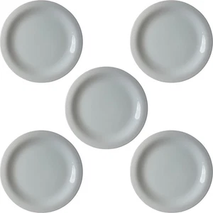 Mino Yaki Ware Large Plate 26cm Plate Slope Set of 5 White Japan - Picture 1 of 7